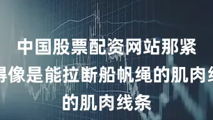 中国股票配资网站那紧绷得像是能拉断船帆绳的肌肉线条